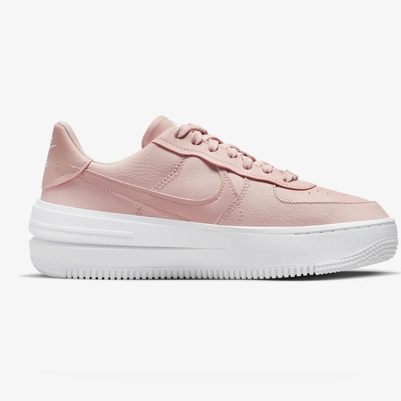 Nike Women’s Air Force 1 Platform Pink Oxford - Picture 2 of 7